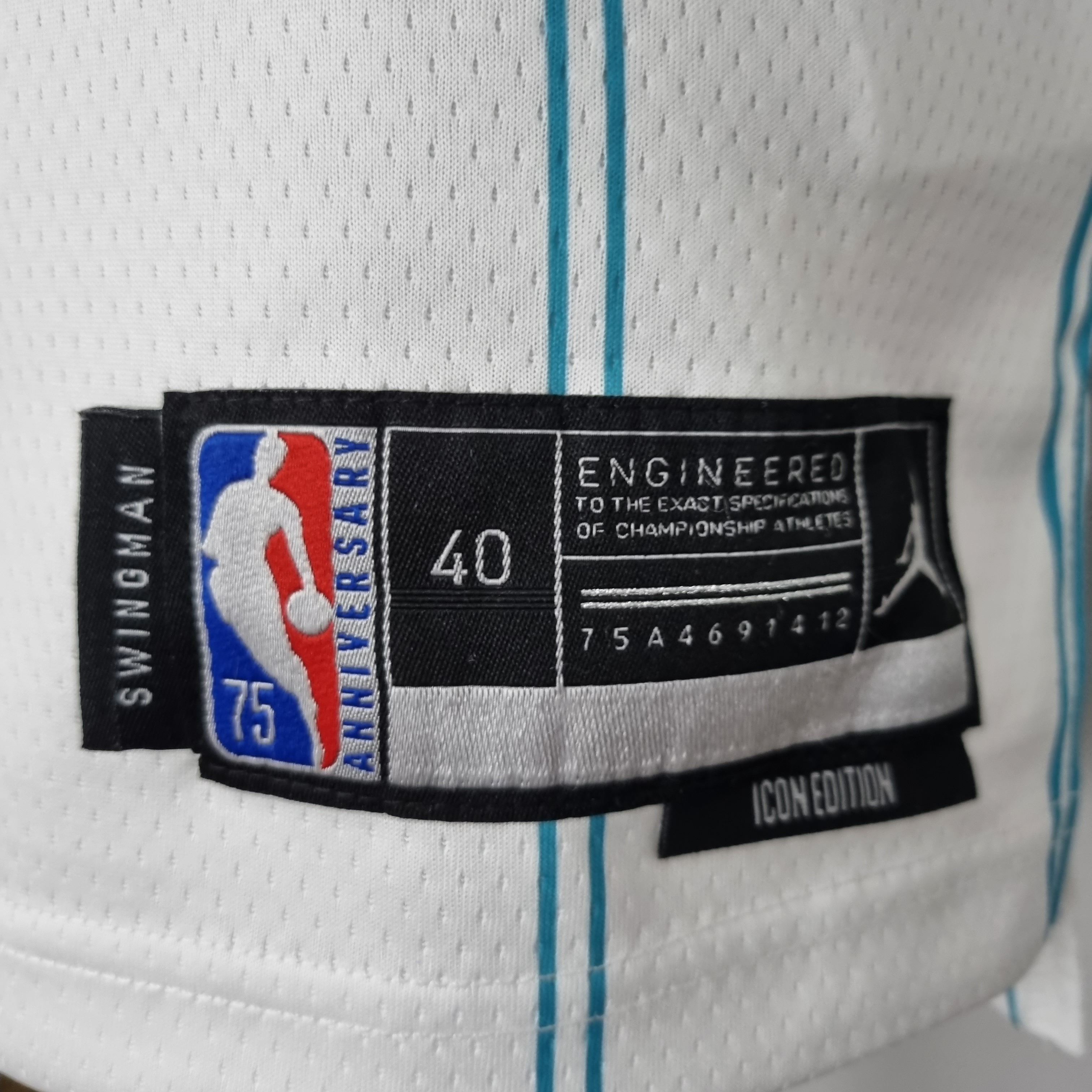 75th Anniversary Ball #2 Charlotte Hornets White NBA Jersey