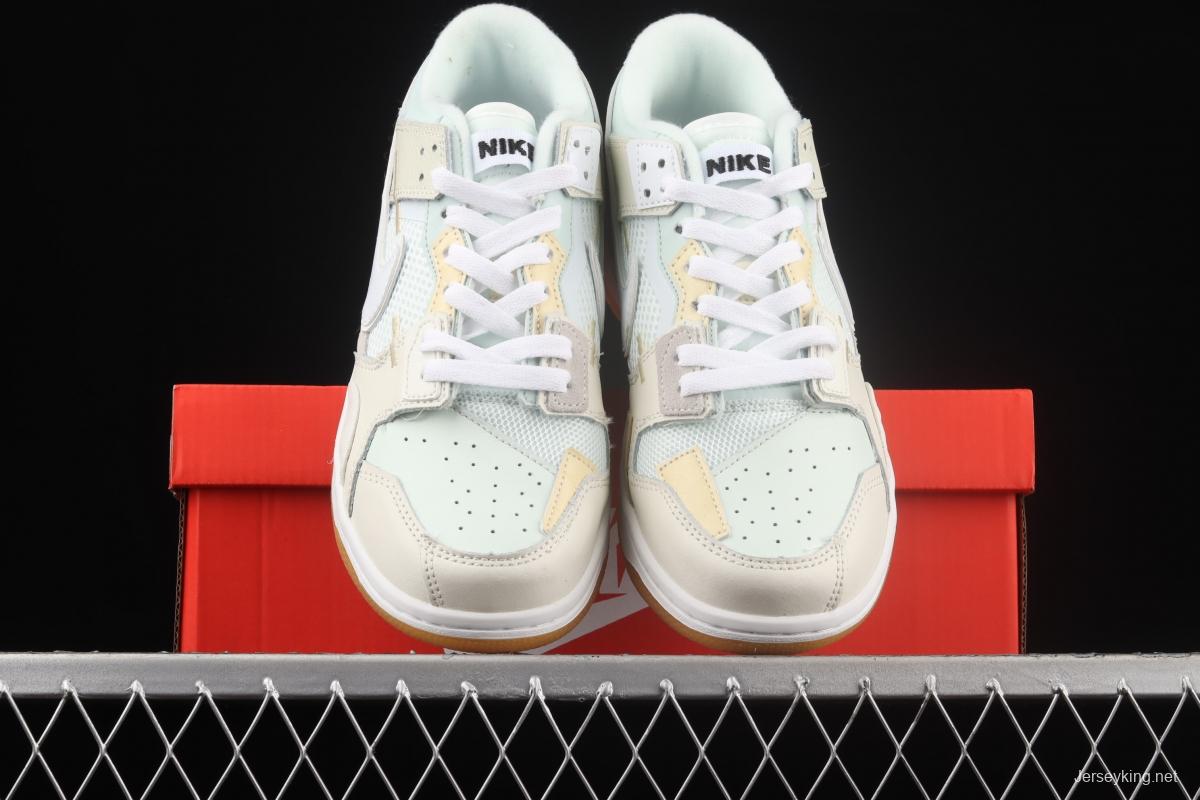 NIKE DUNK Svrap light blue sea glass stitching low upper skateboard shoes DB0500-100