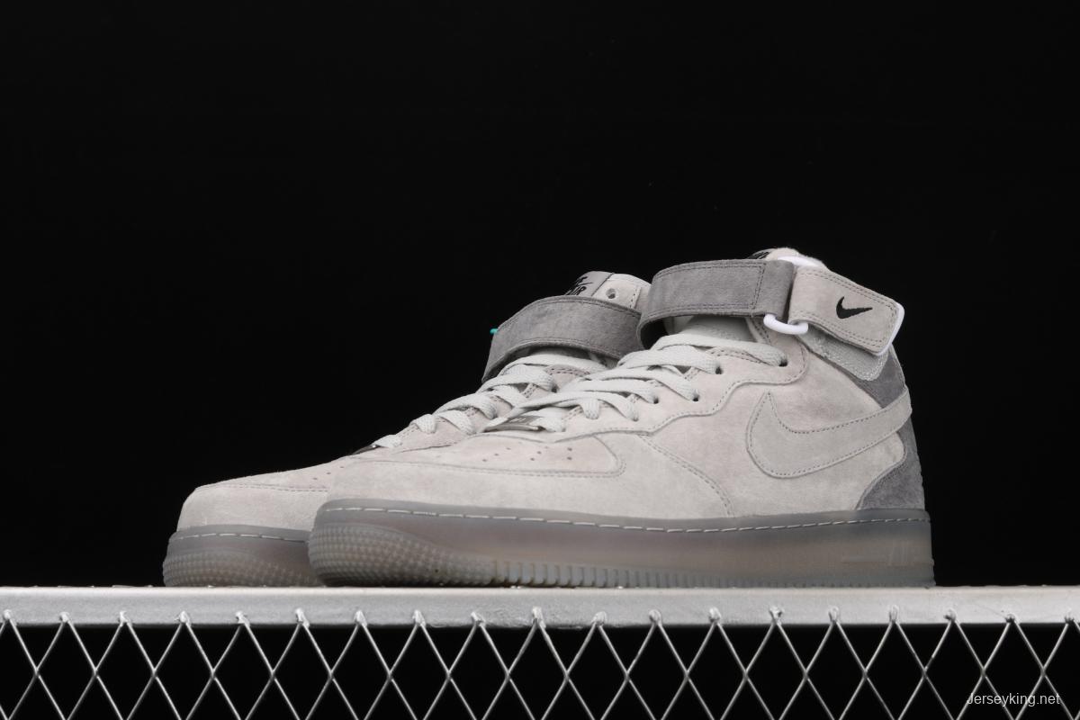 Reigning Champ x NIKE Air Force 1x 07 Mid defending champion 3M reflective sports leisure board shoes 807618-200