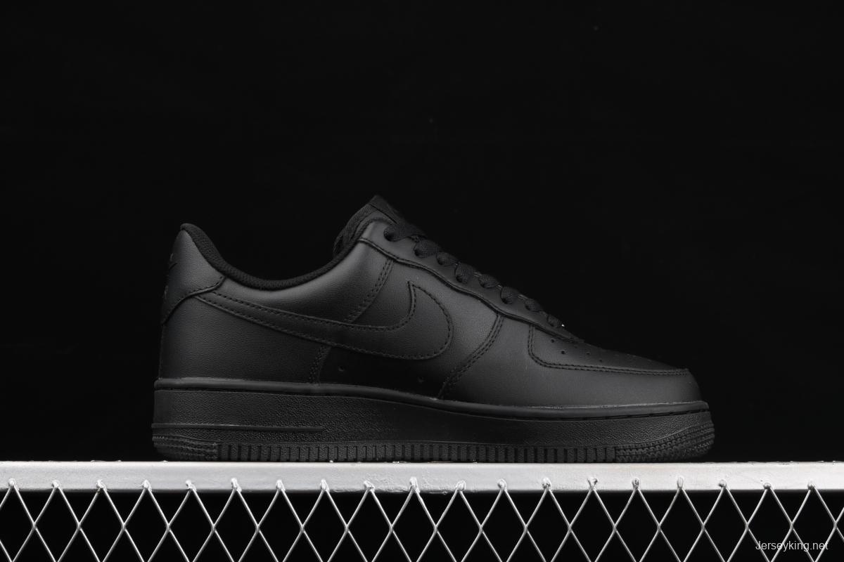 NIKE Air Force 1x07 all-black low-top leisure sports board shoes 315122-001