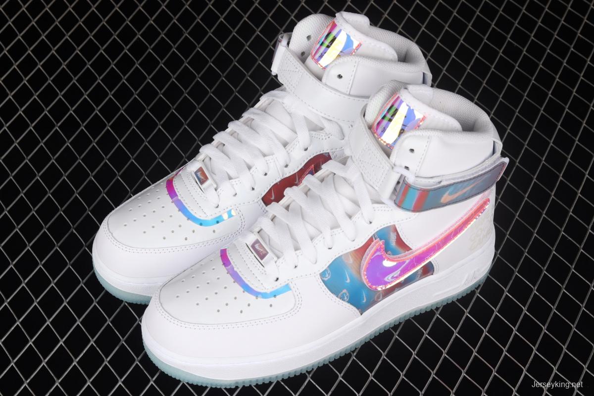 NIKE Air Force 1mm 07 LV8 Good Game video game limits white dazzling laser Velcro high upper board shoes DC2111-191