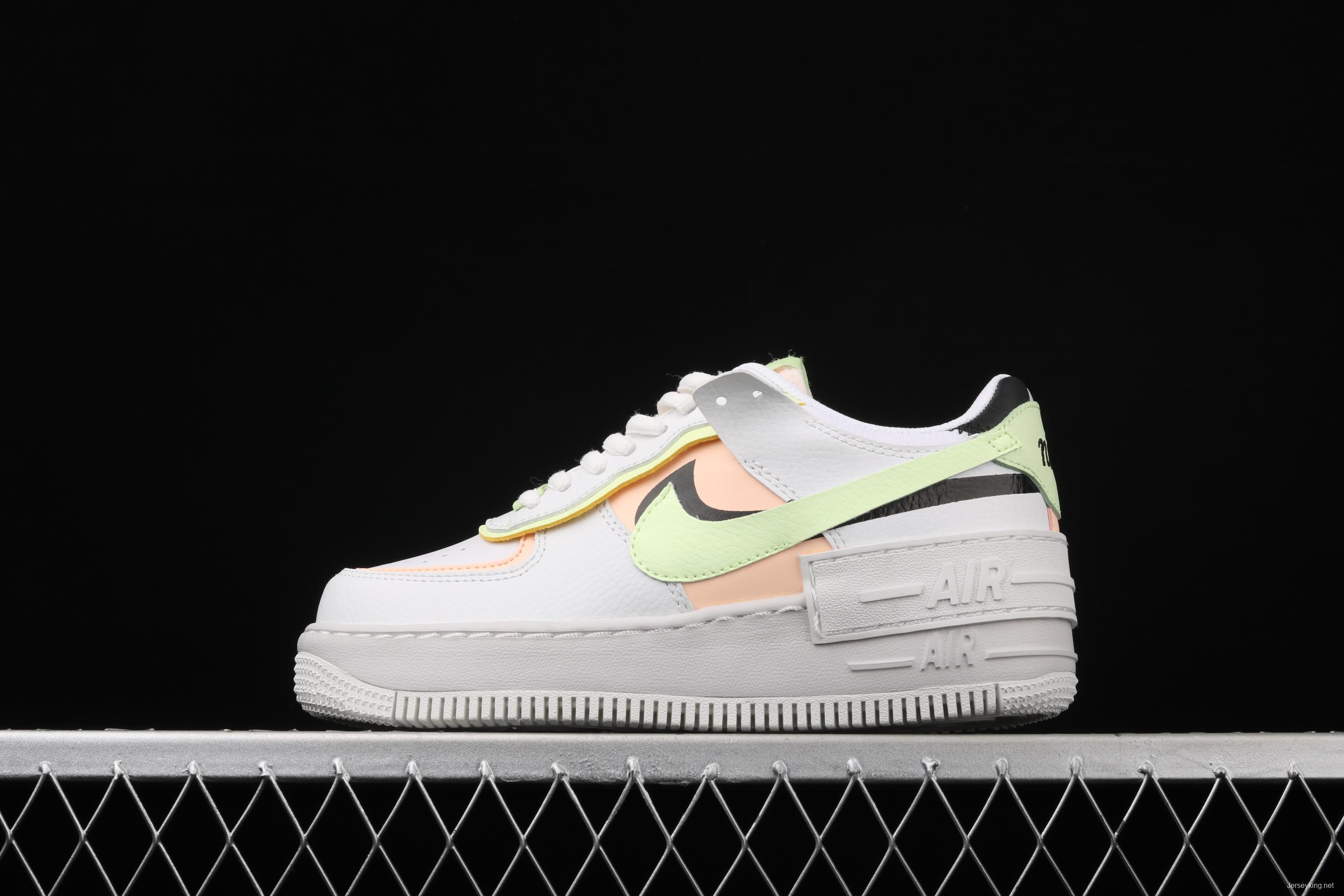 NIKE Air Force 1 ShAdidasow light weight heightened low-top 100-board shoes CW6030-107,