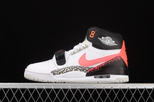 Jordan Legacy 312 white and black orange color matching Velcro three-in-one board shoes AQ4160-108