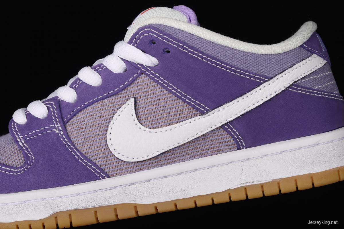 NIKE SB DUNK Low Prm secret purple color SB buckle rebound fashion casual board shoes DA9658-500