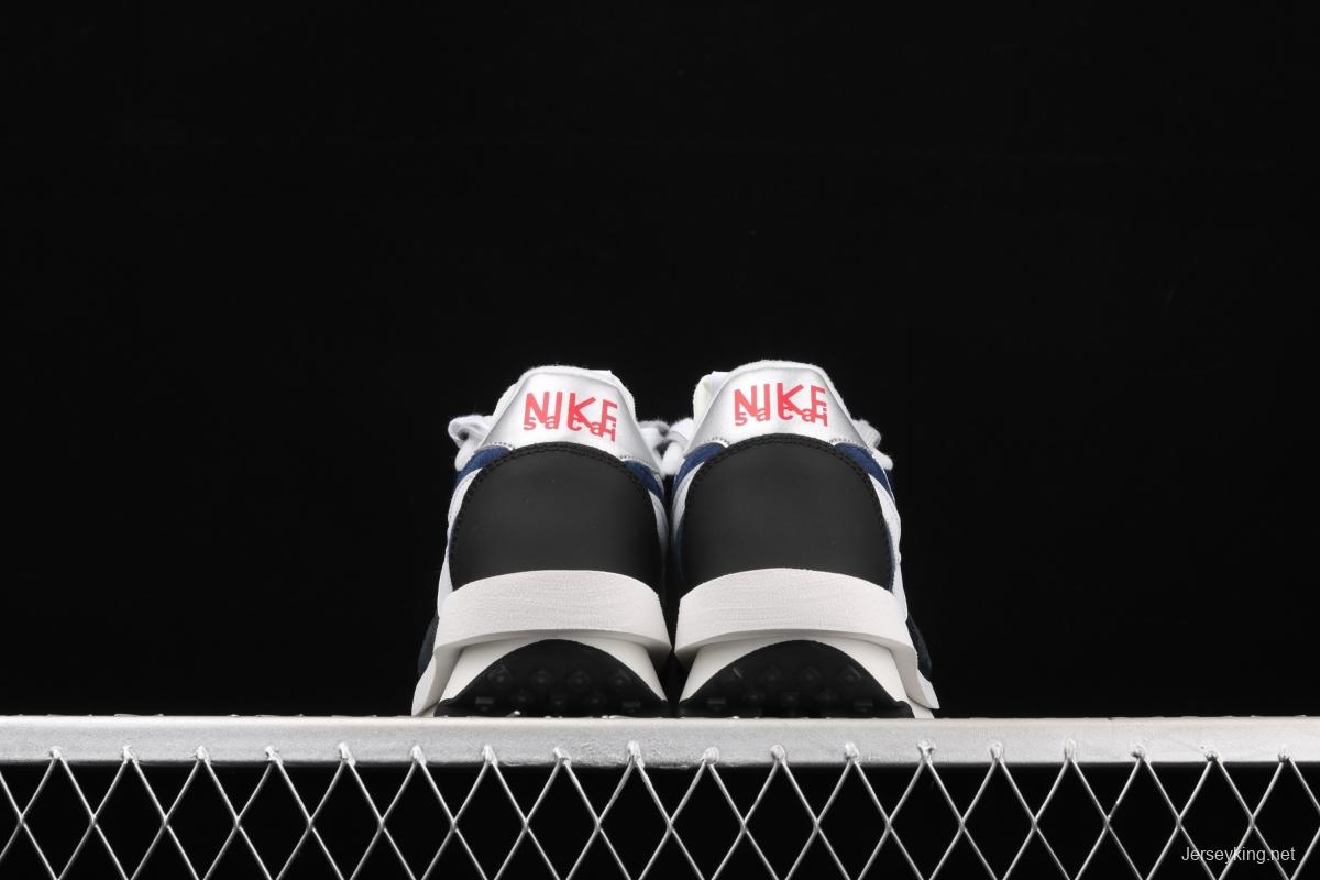 Fragment Design x Sacai x NIKE LVD Waffle Daybreak Fujiwara Hiroshi Fujiwara co-signed the catwalk style double hook Swoosh running shoes BV0073-008