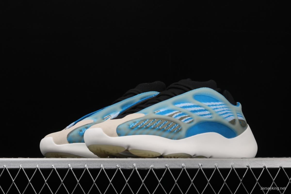 Adidas Yeezy 700V3 Azael G54850 Kanye Coconut 700V3 profiled blue and white luminous running shoes