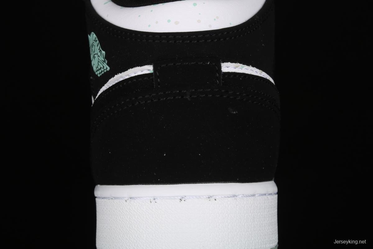 Air Jordan 1 Mid black and white luminous star helps BQ6931-103