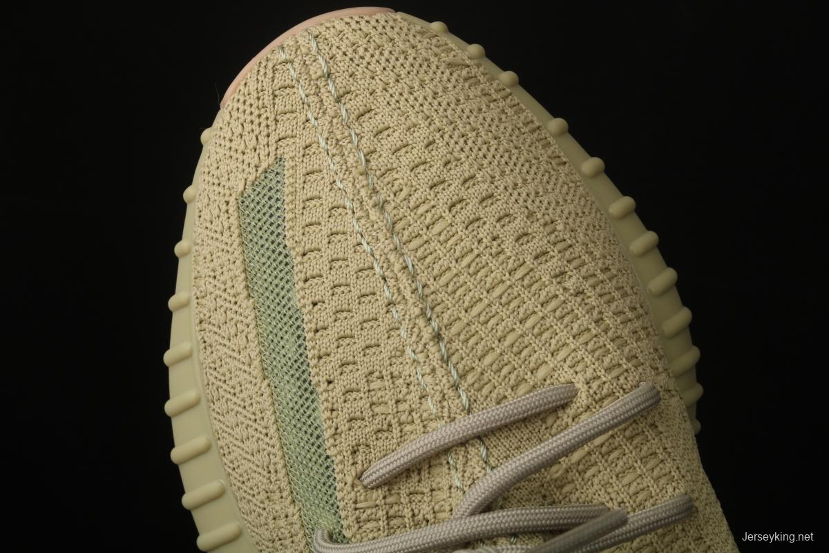 Adidas Yeezy 350 Boost V2 Sulfur FY5346 Darth Coconut 350 second generation hollowed-out matcha green color matching