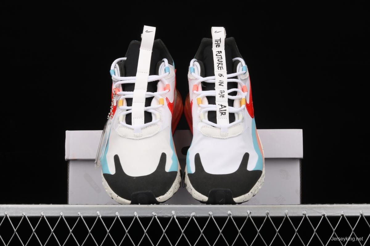 NIKE Air Max 270React new high-frequency mesh hollowing out function half-palm air cushion running shoes DD8498-161,