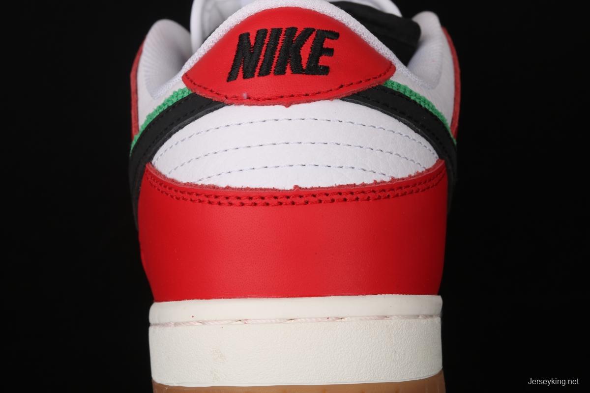 Frame Skate x NIKE SB DUNK Low Habibi white and red double hook dunk series retro low side leisure sports skateboard shoes CT2550-600