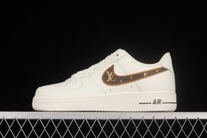 LV x NIKE Air Force 1'07 Low joint custom low-top casual sneakers KV3696-880