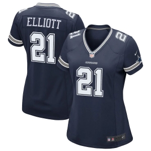 Women's Ezekiel Elliott Navy Player Limited Team Jersey