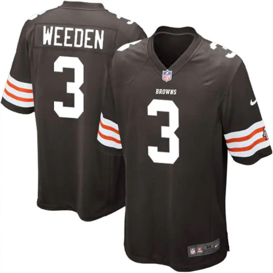 Youth Brandon Weeden Historic Logo Player Limited Team Jersey - Brown