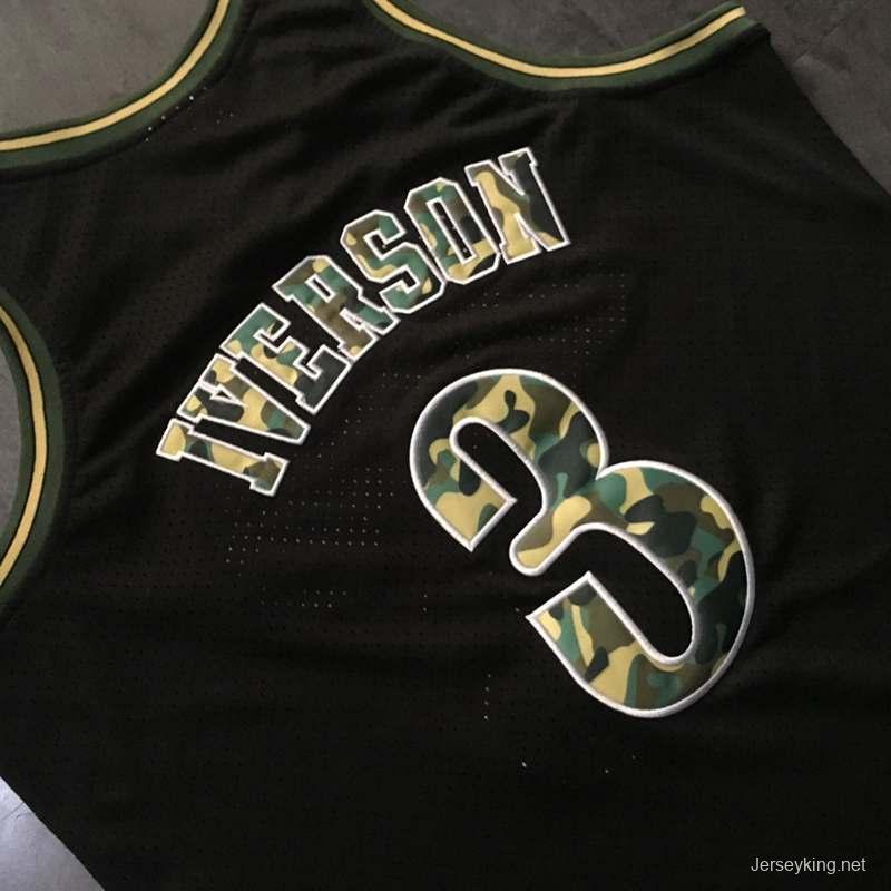 Men's Allen Iverson Black Retro Classic Team Jersey