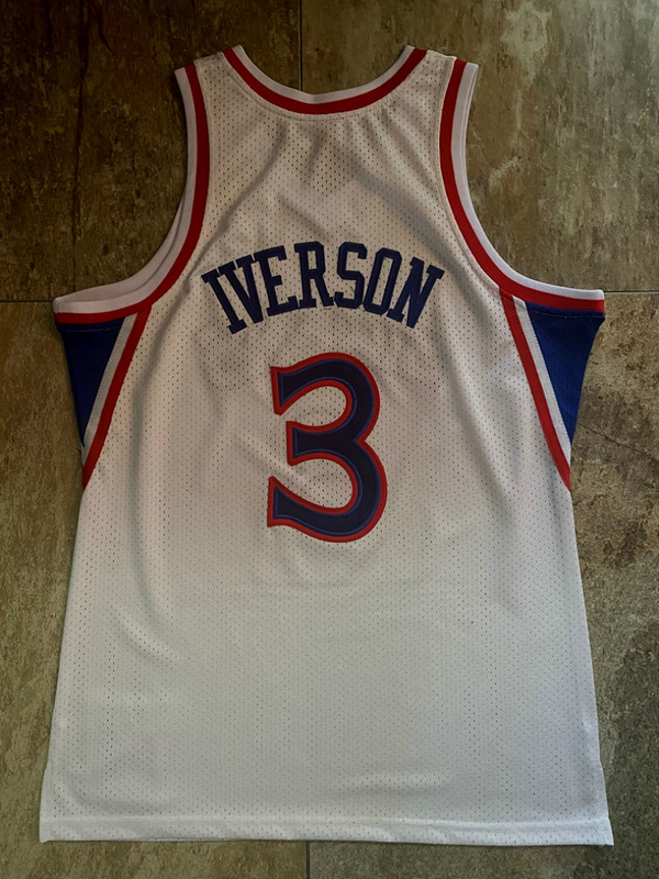 Men's Allen Iverson White Retro Classic Team Jersey