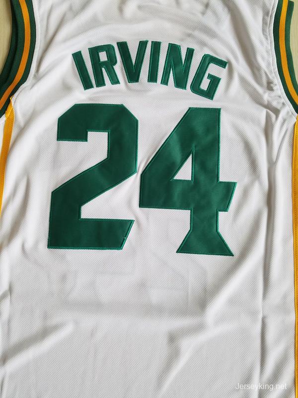 Kyrie Irving 24 St. Patrick High School White Basketball Jersey