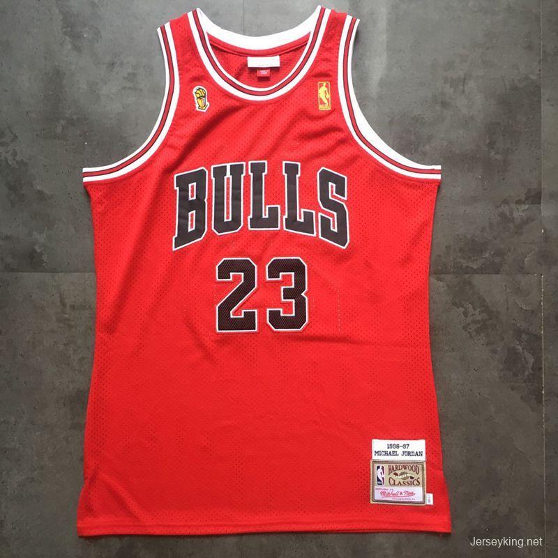 Men's Michael Jordan Red Retro Classic Team Jersey