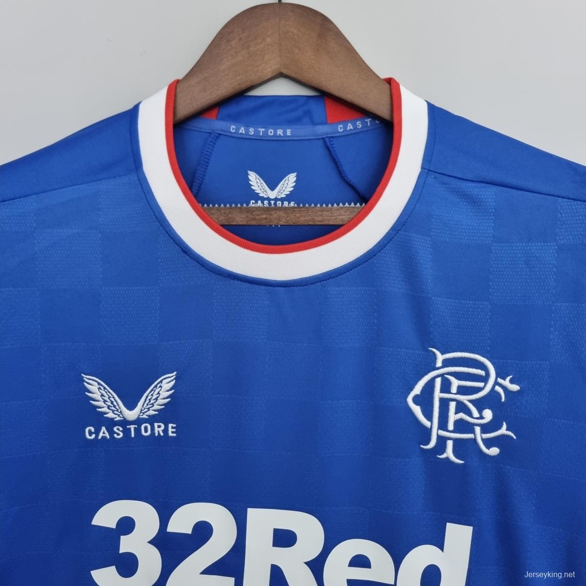 22/23 Rangers home Soccer Jersey