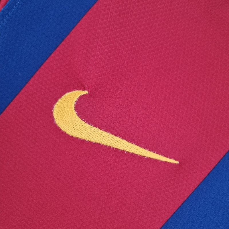 Retro 10/11 Barcelona Long Sleeve Home Soccer Jersey