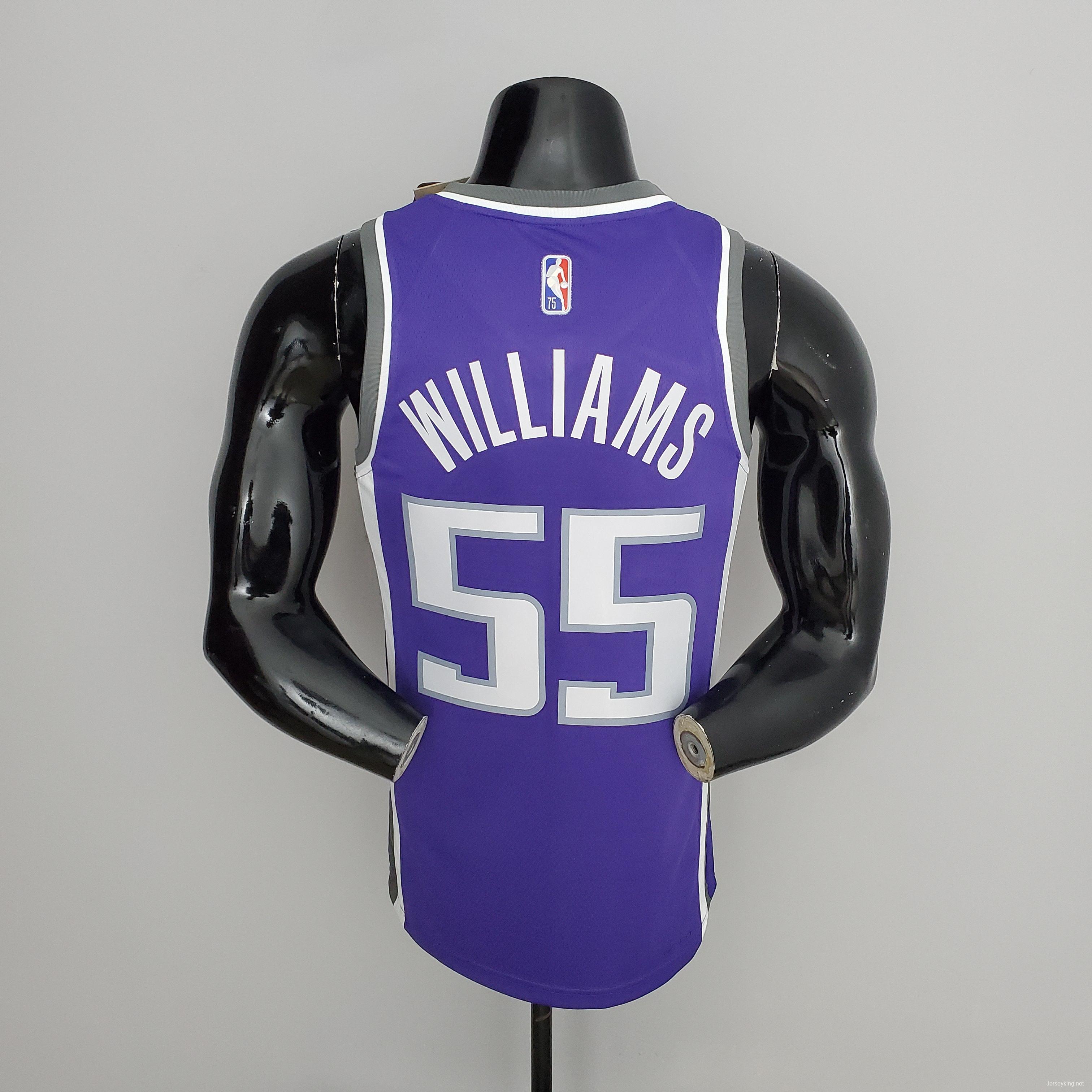 NBA 75th Anniversary Kings Williams#55 Black Purple