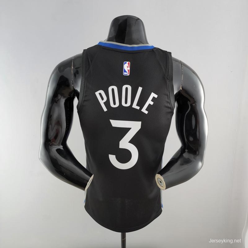 2020 POOLE#3 Warriors City Edition Black &amp; Grey NBA Jersey