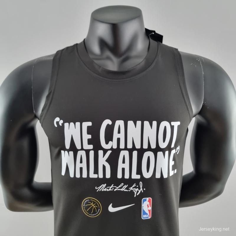 2022 Nike Black Vest Shirts "We Cannot Walk Alone"#K000204