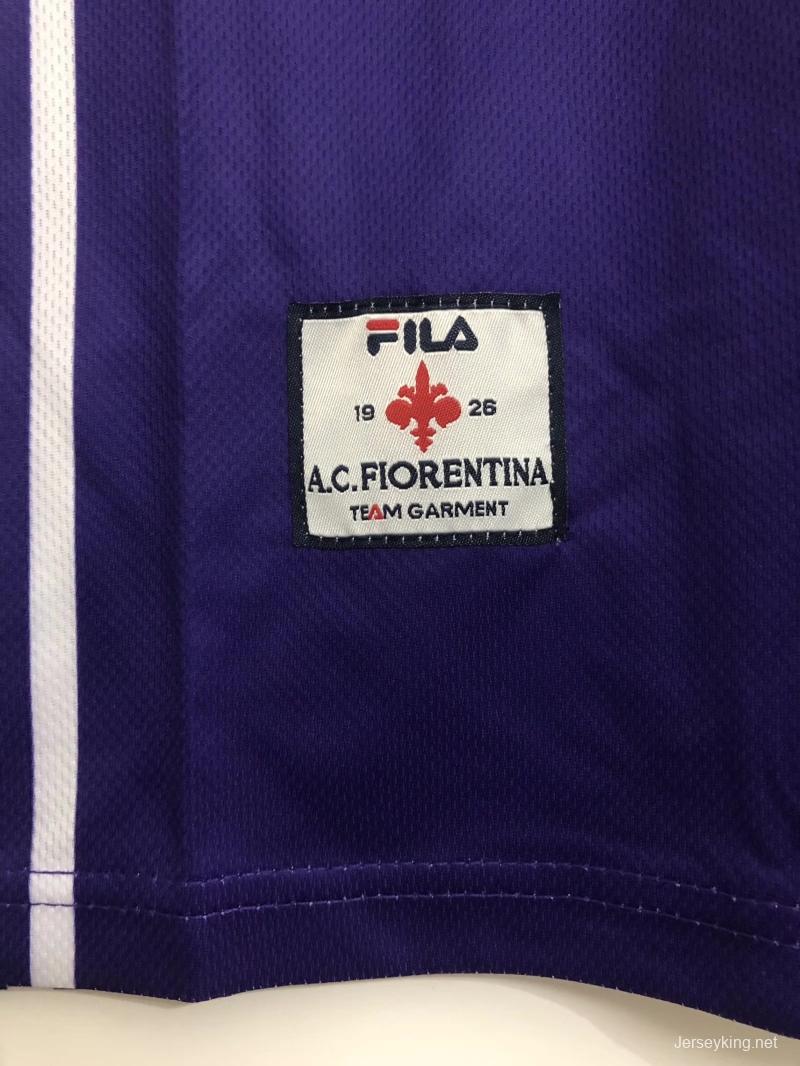 Retro 99/00 Fiorentina Home Soccer Jersey