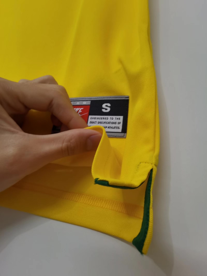 Retro 1998 Brazil Home Soccer Jersey