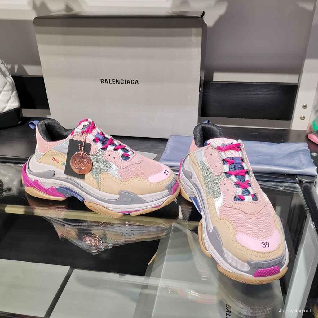 Men/Women Balenciaga Triple S Sneaker khaki/Pink Item Ab5580330