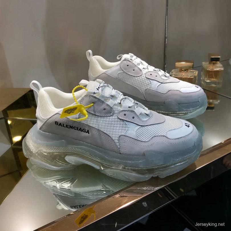 Men/Women Balenciaga Triple S MutiColor Clear Sole White Sneaker Item 6380380