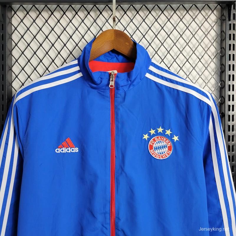 23-24 Bayern Munich Blue Reversible Windbreaker