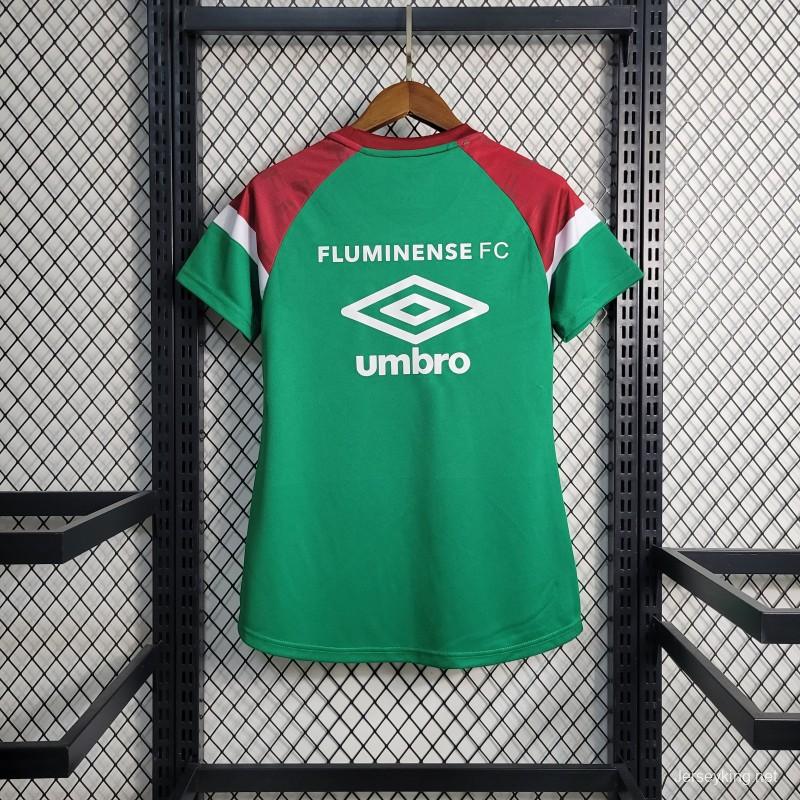 23-24 Women Fluminense Training Green Red Jersey