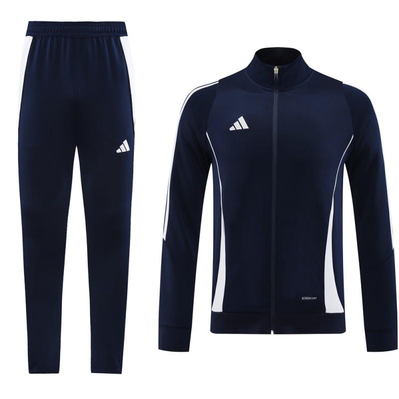 2024 Adidas Navy/White Full Zipper Jacket+Pants