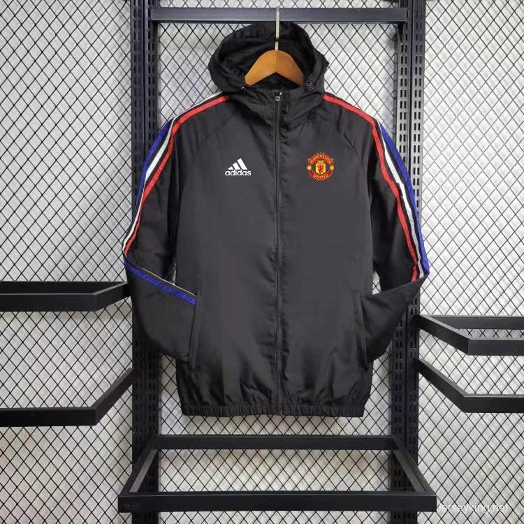 24/25 Manchester United Black Windbreaker