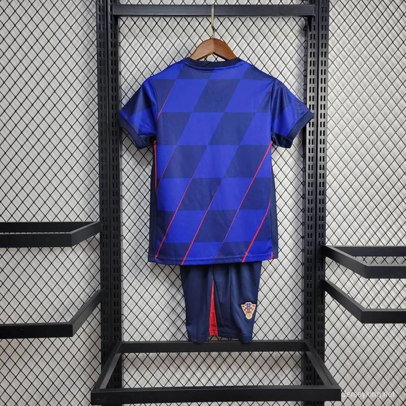 2024 KIDS Croatia Away Blue Jersey