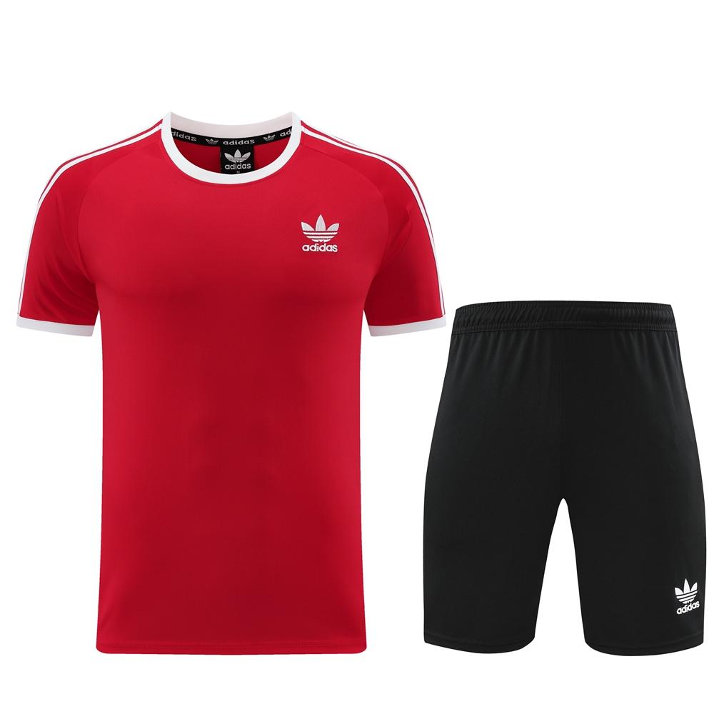 24/25 Adidas Original Red Short Sleeve Jersey+Shorts