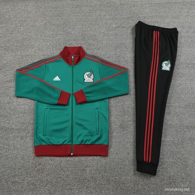2024 Mexico Green Full Zipper Jacket +Long Pants