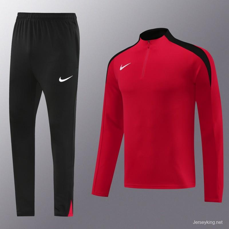 24/25 Nike Red Half Zipper Jacket+Long Pants