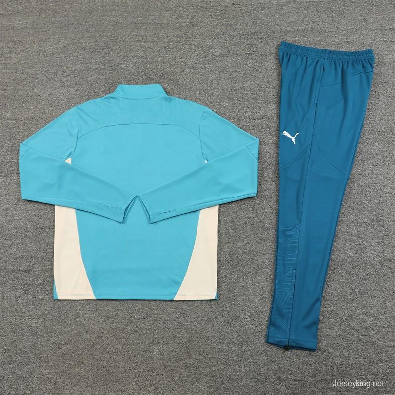 24/25 Olympique Marseille Lake Green Half Zipper Jacket+Long Pants