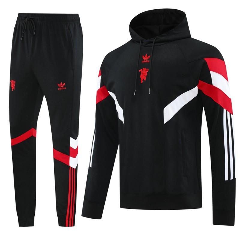 24/25 Manchester United Black Hoodie Jacket +Long Pants