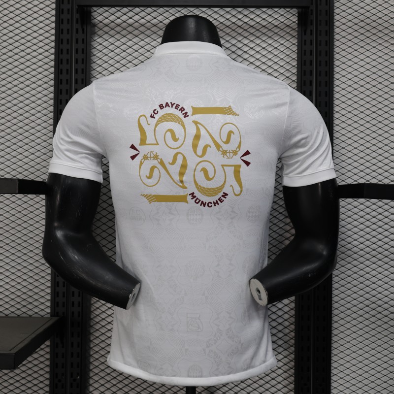Player Version 25/26 Bayern Munich White with 125th Anniversary Emblem Jersey
