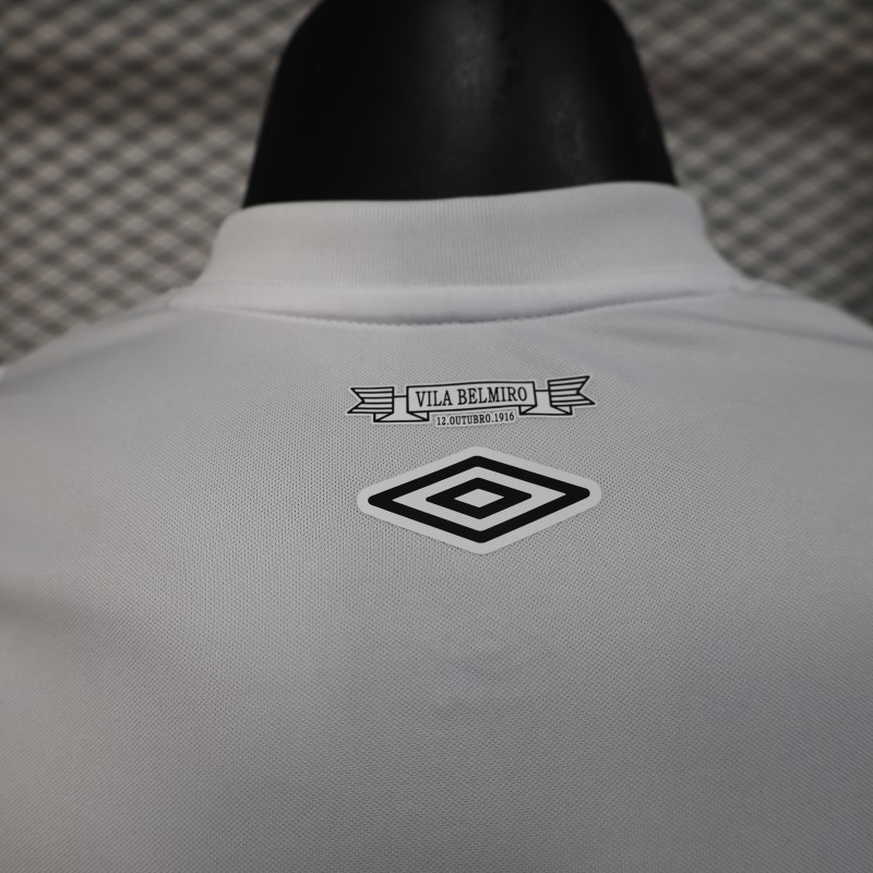 Player Version 25/26 Santos Home Jersey With Sponsors