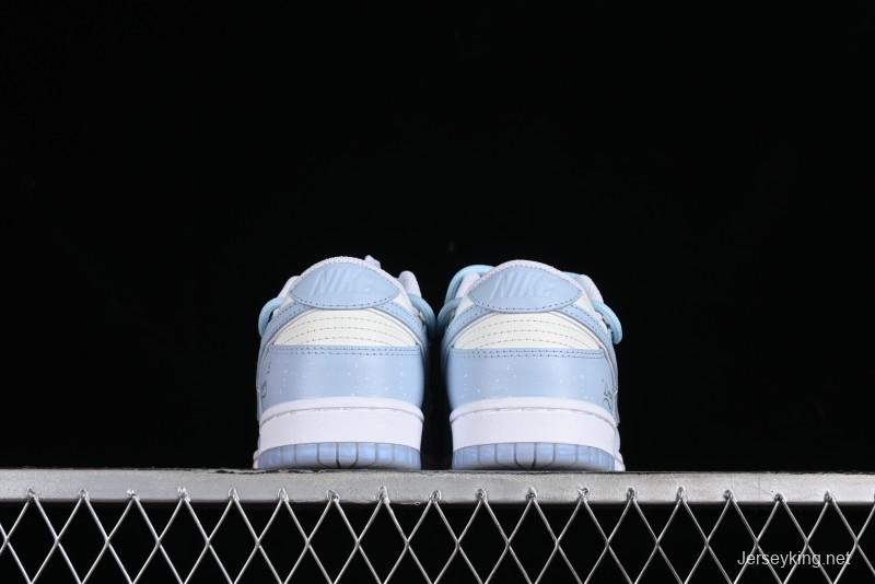 Nike Dunk Low SB Casual Sneakers in Light Blue with Sea Salt Lime Accents - FJ7743-194