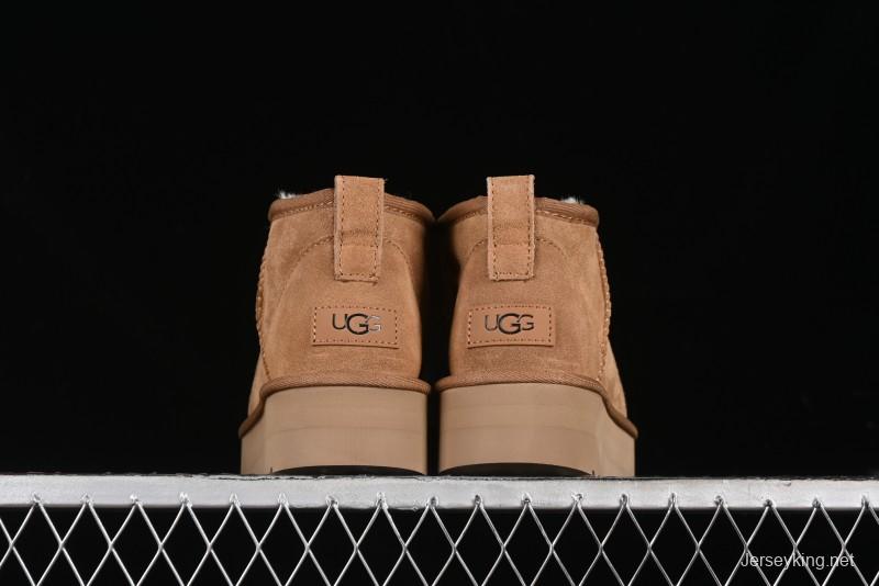 UGG Classic Ultra Mini Platform 3CM Wool Short Boots with TREADLITE Outsole - 1135092