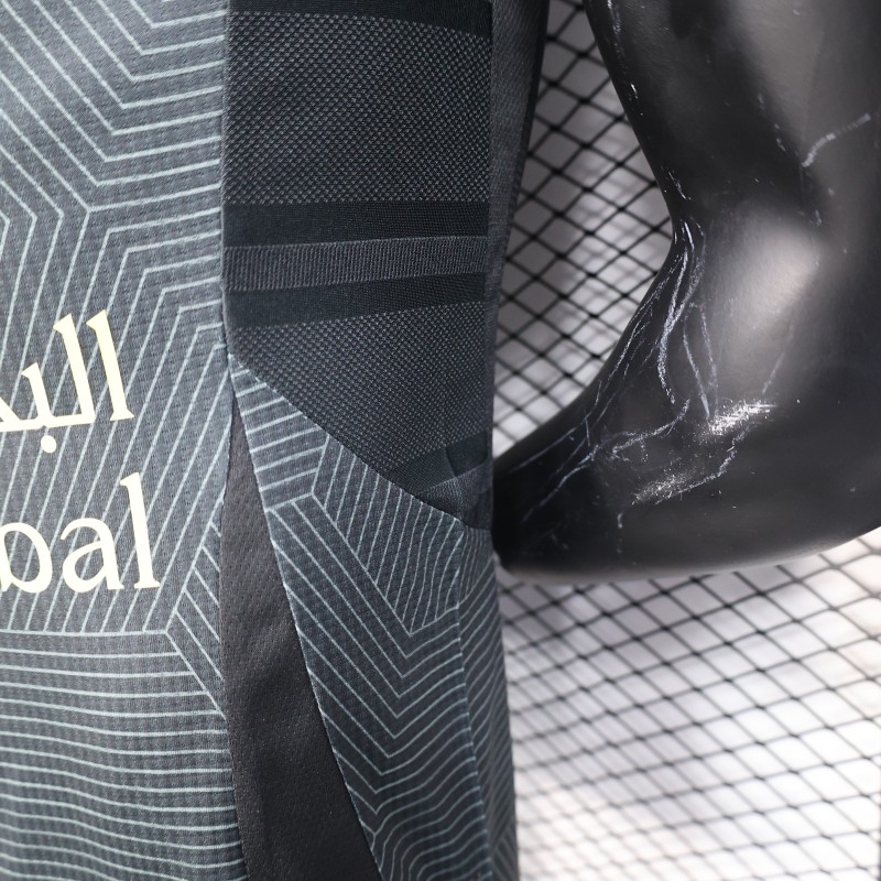 Player Version 25/26 Al-Ahli Saudi FC Black with Geometric Pattern Jersey