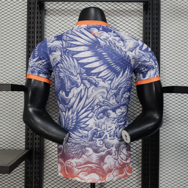 Player Version 25/26 Liverpool Blue with Orange Flaming Bird Special Jersey