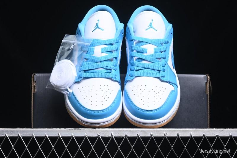 Nike Air Jordan 1 Low AJ1 White Blue Low-Top Casual Sneakers - DC0774-104