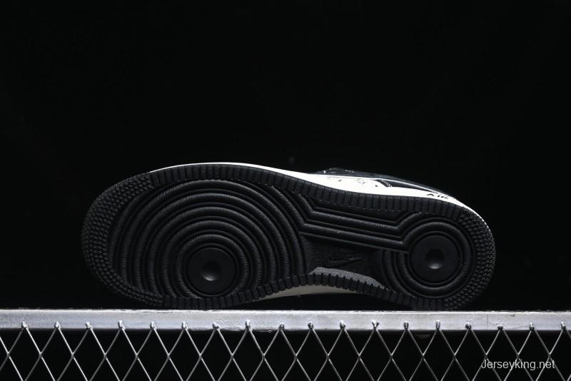 Nike Air Force 1 '07 Low Stussy Collaboration - Beige Black Pattern Red Outsole Low Top Casual Sneakers - XZ6188-339