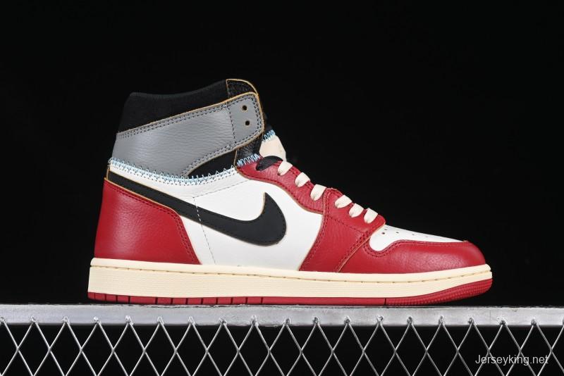 Nike Union x Air Jordan 1 Retro High Basketball Shoes Shadow Chicago - HV8563-600