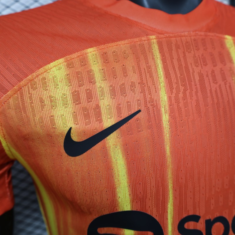 Player Version 25/26 FC Barcelona Orange with Flame Gradient Jersey
